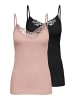 ONLY 2er-Pack Tanktop in Black