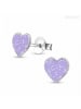 schmuck23 Ohrringe 925 Silber Herz in Lila