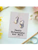 Mr. & Mrs. Panda Postkarte Pinguin Beste Erfindungante der Welt mit... in Grau Pastell