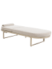Beliani Gartenliege RONCOLO in Beige - (W) 128 x (H) 40 x (L) 70 cm