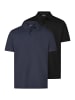 Ragman Poloshirt Basic in Schwarz / dunkelblau