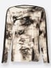 WITT WEIDEN Langarmshirt in sand-schwarz-bedruckt