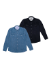 Checker Hemd Dynasty Denim in Mid Blue, Navy