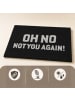 relaxdays Fußmatte "Oh No" in Schwarz/ Weiß - (B)60 x (T)40 cm