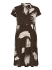 Kaffe Kleid KAmarianah A-shape in C. Brown Large Scale Leaf