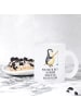 Mr. & Mrs. Panda Teetasse Pinguin Angler mit Spruch in Transparent