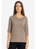 elkline Sweatshirt Rainbow Streifen in mudbrown - sand