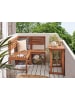 Beliani Gartenbank TREIA in Braun - (W) 110 x (H) 92 x (L) 40 cm