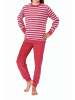 NORMANN langarm Frottee Schlafanzug Pyjama Bündchen Streifen - 77436 in pink