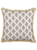 Beliani Dekokissen OMORIKA in Bunt/Beige/Orange - (W) 45 x (H) 10 x (L) 45 cm