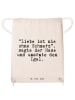 Mr. & Mrs. Panda Baumwollbeutel "Liebe ist nie ohne... mit Spruch in Creme