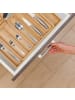 relaxdays Besteckkasten in Natur - (B)45 x (H)5,5 x (T)44,5 cm