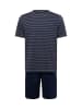 Schiesser Pyjama Casual Essential in marine anthrazit - 0001