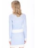 myMo Women Sweater in light blue white
