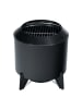 relaxdays Feuerschale "2 in 1" in Schwarz - (H)46 x Ø 52 cm