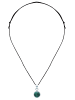 mantraroma 925er Silber - Kettenanhänger (L) 14 x (B) 26 mm mit Malachit
