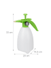 relaxdays Pumpsprühflasche in Weiß/Grün - 2 l