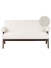 Beliani 2-Sitzer Sofa TAMRE in Weiß/Braun - (W) 148 x (H) 79 x (L) 78 cm