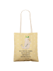 Mr. & Mrs. Panda Tote Bag Robbe Sherlock mit Spruch in Gelb Pastell