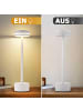 ZMH 2er-Set Tischleuchte LED in weiß Akku Kabellos Touch Dimmbar H 31.5cm