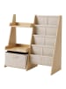 relaxdays Bücherregal in Weiß/ Natur - (B)84,5 x (H)80 x (T)34,5 cm