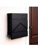 relaxdays Briefkasten in Schwarz - (B)37 x (H)37 x (T)11 cm