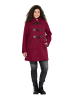 Ulla Popken Dufflecoat in dunkel kirschrot