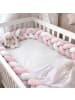 relaxdays Bettschlange in Grau/ Rosa - 202 cm