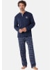 hajo Schlafanzug Premium Cotton in Blau