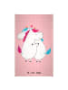 Mr. & Mrs. Panda Handtuch Einhorn Mitteilung ohne Spruch in Rot Pastell