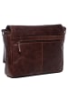 SID & VAIN Leder-Messenger Laptoptasche Leder Umhängetasche Unisex SPENCER in braun