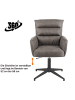 DUBI Möbel 2er-Set: Bürostuhl Mika-Romy in Taupe - (B)59 x (H)91 x  (T)66 cm