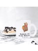 Mr. & Mrs. Panda Teetasse Glas Bär Wandern mit Spruch in Transparent