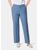 GOLDNER Kurzgröße:  Hose Elegante Hose mit etwas weiterem Bein in taubenblau