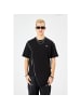 Ossy Homer Herren ZIP T-Shirt 320gsm Oversize in Schwarz