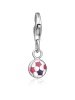 Nenalina Charm 925 Sterling Silber Fussball in Pink