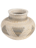 Beliani Dekovase ASAHAN in Weiß/Grau - (W) 24 x (H) 22 x (L) 24 cm