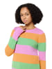 CARTOON Kaschmir-Pullover mit Rundhalsausschnitt in Purple/Orange