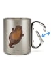 Mr. & Mrs. Panda Becher Aus Edelstahl Otter Umarmen ohne Spruch in Silber
