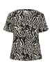 KAFFE curve T-Shirt kurzarm KCmella Regular fit in Black Deep/Chalk s animal