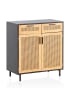 KADIMA DESIGN Sideboard 80x86,5x40 cm Kommode mit Wiener Geflecht, Hoher