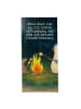 Mr. & Mrs. Panda Badehandtuch Pinguin Lagerfeuer Design mit Spruch in Eisblau