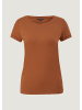 comma T-Shirt kurzarm in Braun