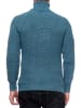 Rusty Neal Grobstrick Slim Fit Rollkragen-Pullover in Petrol