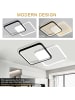 ZMH Deckenleuchte LED in schwarz und weiß 2-flammige eckig Modern dimmbar L 58cm