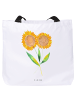 Mr. & Mrs. Panda Shopper Blume Sonnenblume ohne Spruch in Weiß