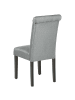 Beliani 2er-Set Esszimmerstuhl VELVA in Grau/Schwarz