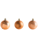 Beliani 48er-Set Weihnachtsbaumkugeln LOVATNET in Kupfer