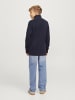 JACK & JONES Junior Strickjacke mit Viertelreißverschluss in Night Sky