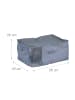 relaxdays 3 x Unterbettkommode in Grau/ Transparent - (B)58 x (H)28 x (T)45 cm